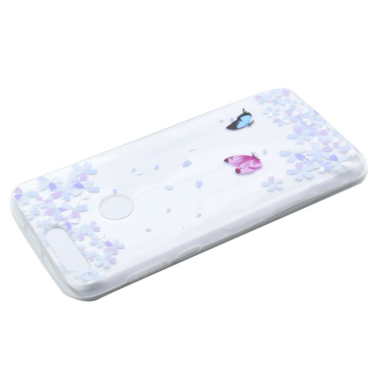 Soft TPU Patterned Case for Huawei Honor 8 - Butterflies and Flowers-3