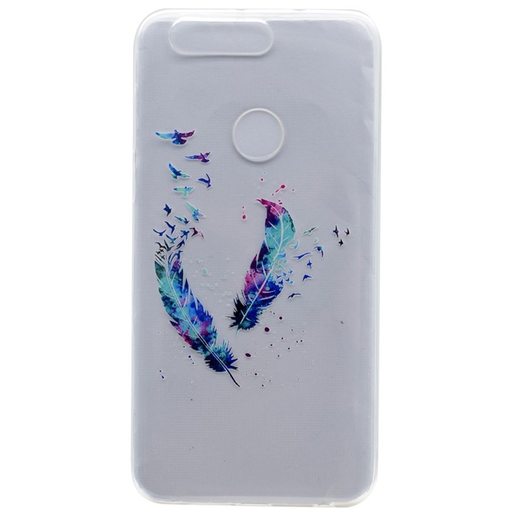 Patterned TPU Back Case for Huawei Honor 8 - Feathers and Birds-1
