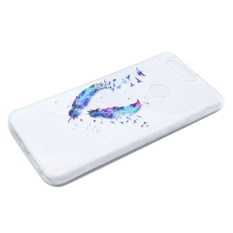 Patterned TPU Back Case for Huawei Honor 8 - Feathers and Birds-2