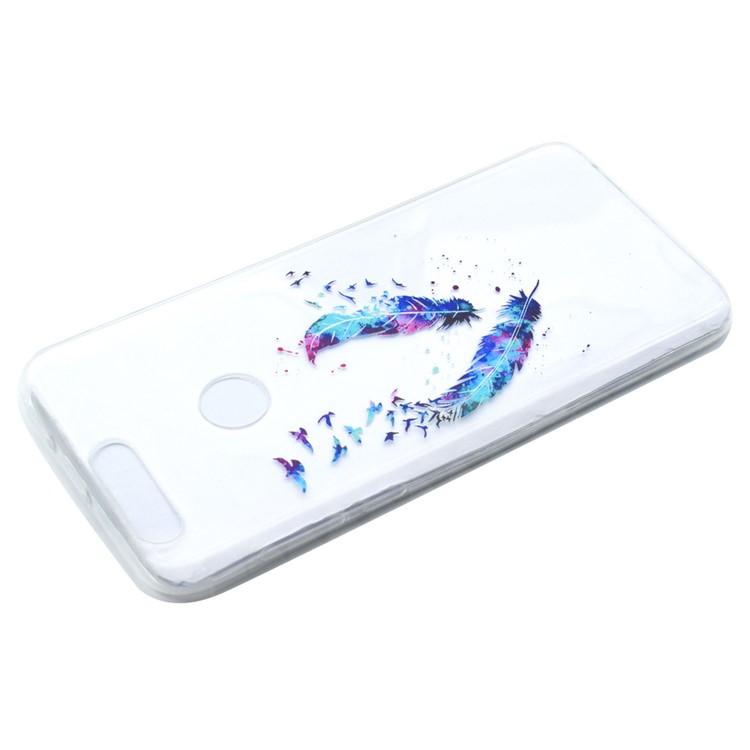 Patterned TPU Back Case for Huawei Honor 8 - Feathers and Birds-3