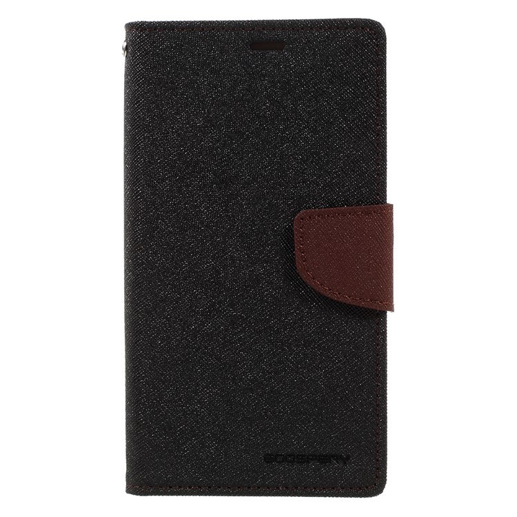 MERCURY GOOSPERY Leather Wallet Cover for Huawei P9 Plus - Brown / Black-3
