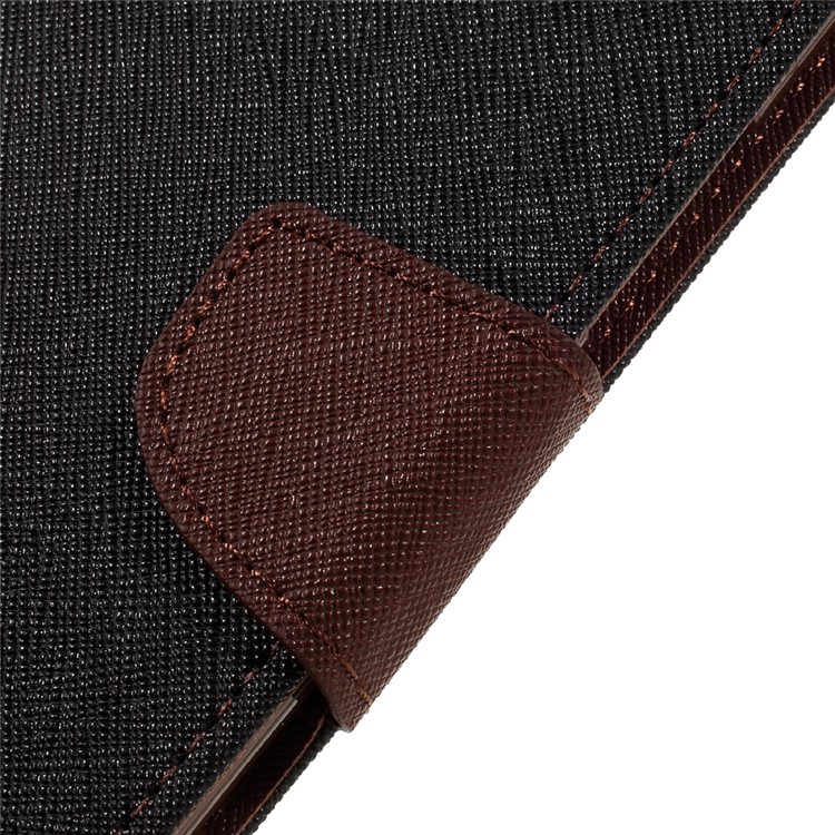 MERCURY GOOSPERY Leather Wallet Cover for Huawei P9 Plus - Brown / Black-9