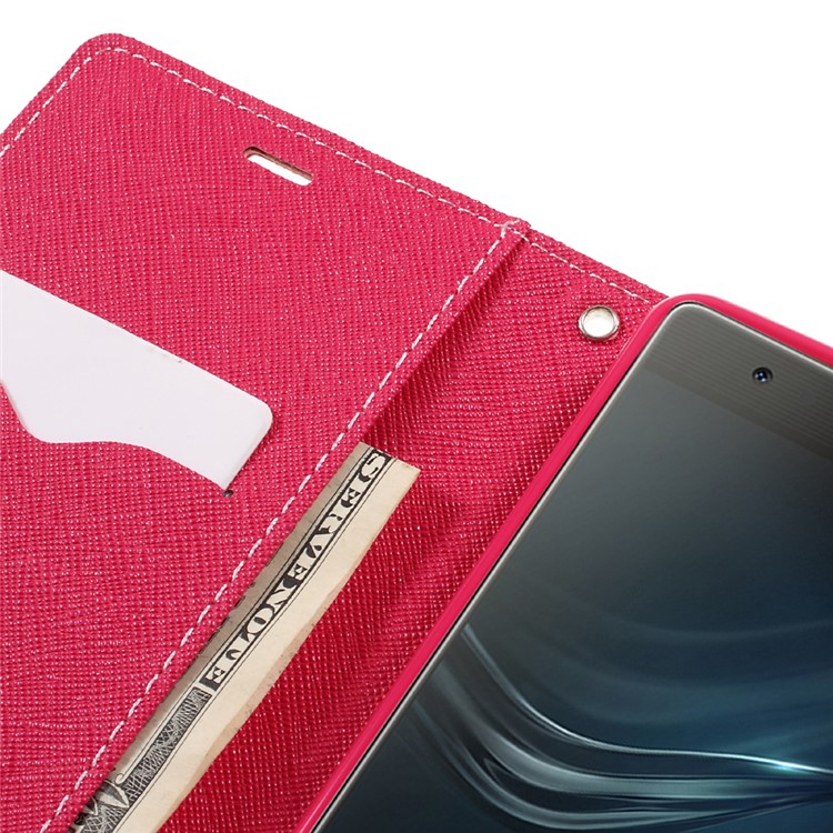 MERCURY GOOSPERY PU Leather Wallet Case for Huawei P9 Plus - Pink-10