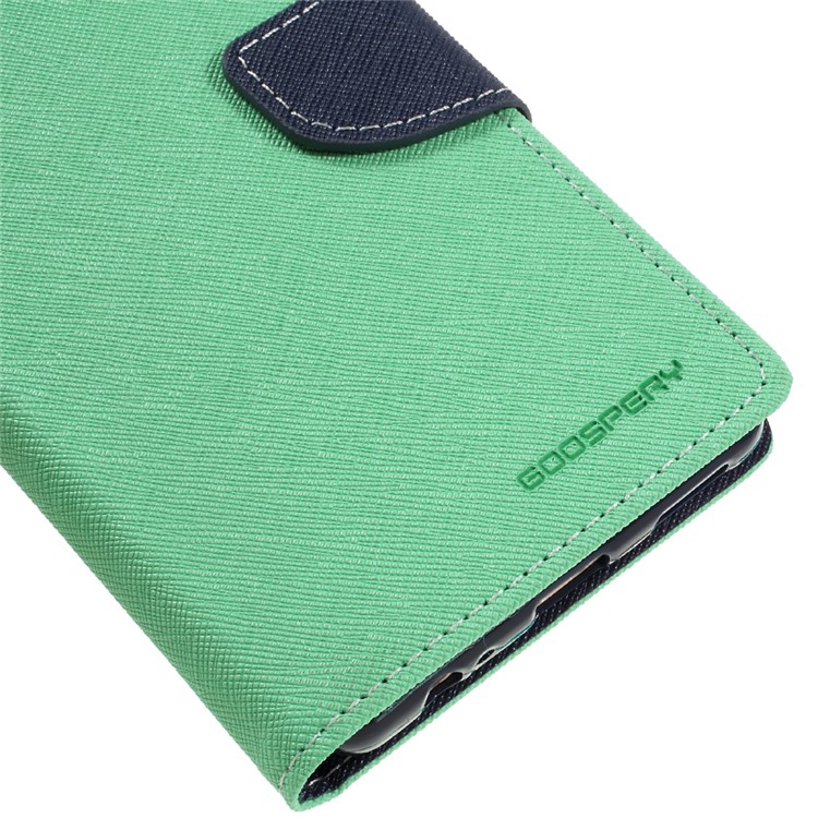 MERCURY GOOSPERY Leather Card Holder Case for Huawei P9 Plus - Cyan-7