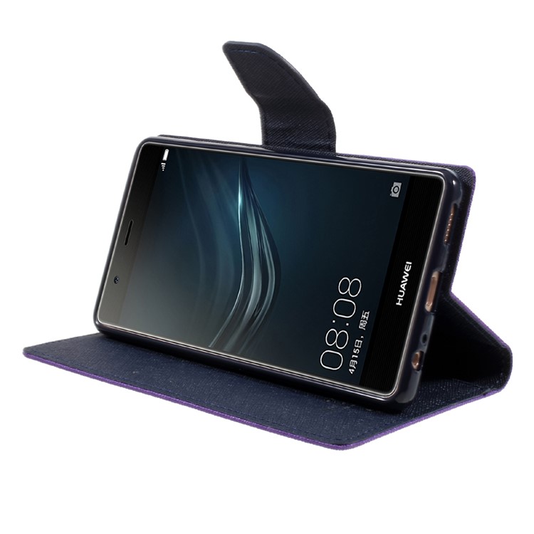 MERCURY GOOSPERY Magnetic Leather Stand Cover for Huawei P9 Plus - Purple-4