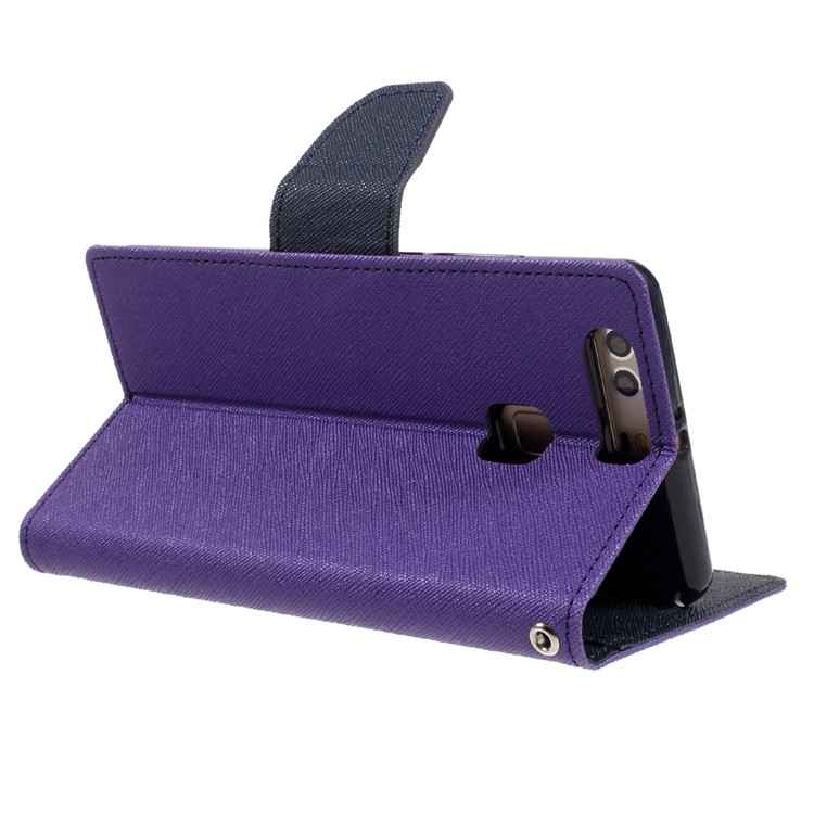 MERCURY GOOSPERY Magnetic Leather Stand Cover for Huawei P9 Plus - Purple-5