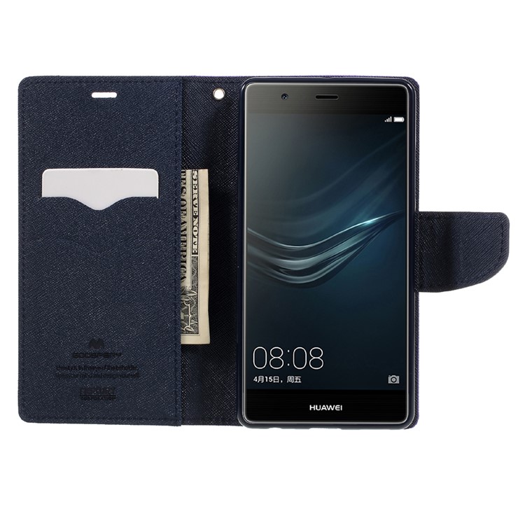 MERCURY GOOSPERY Magnetic Leather Stand Cover for Huawei P9 Plus - Purple-6