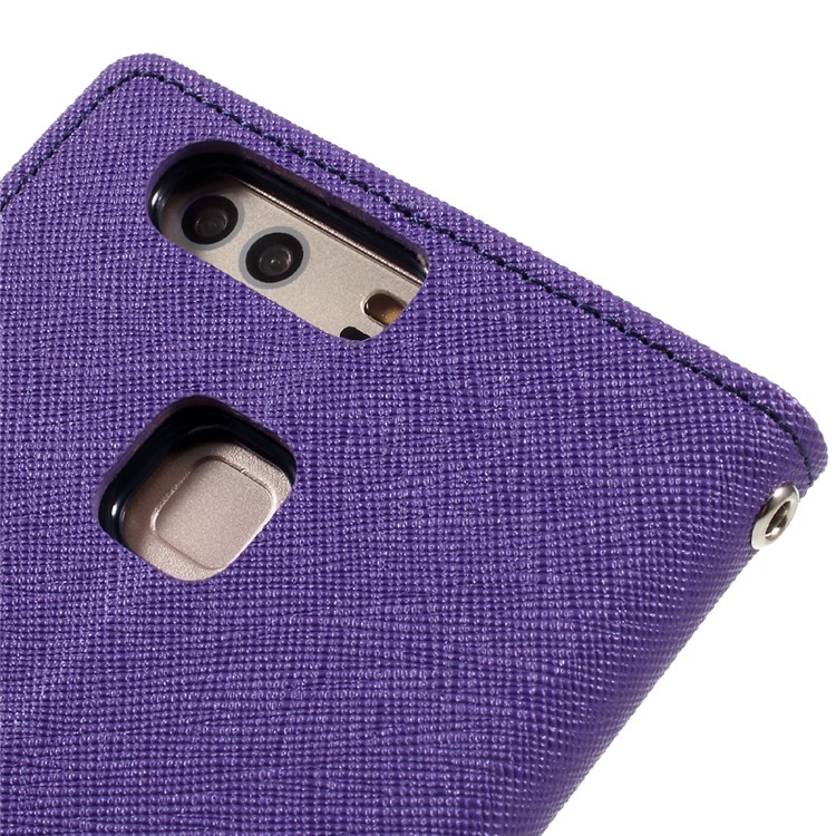 MERCURY GOOSPERY Magnetic Leather Stand Cover for Huawei P9 Plus - Purple-8