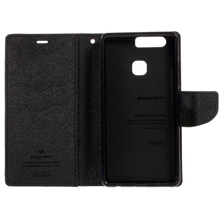 MERCURY GOOSPERY Phone Leather Wallet Case for Huawei P9 Plus - Brown-11