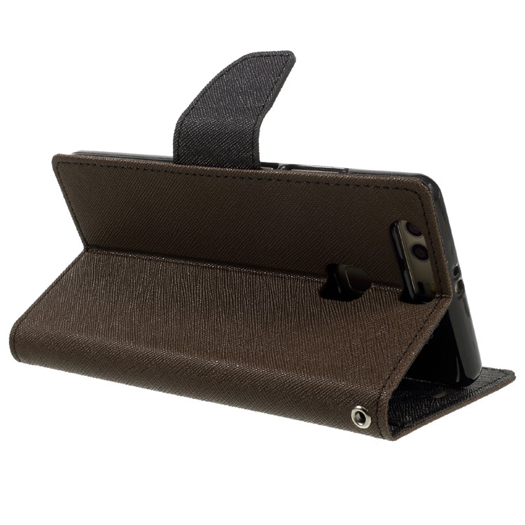 MERCURY GOOSPERY Phone Leather Wallet Case for Huawei P9 Plus - Brown-5