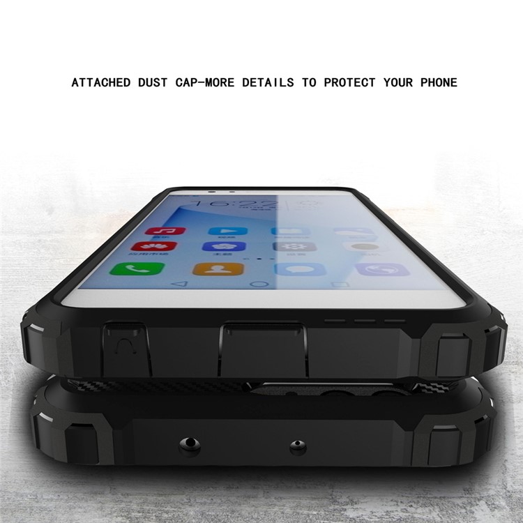 Armor Guard Plastic + TPU Hybrid Case for Huawei Honor 8 - Black-2