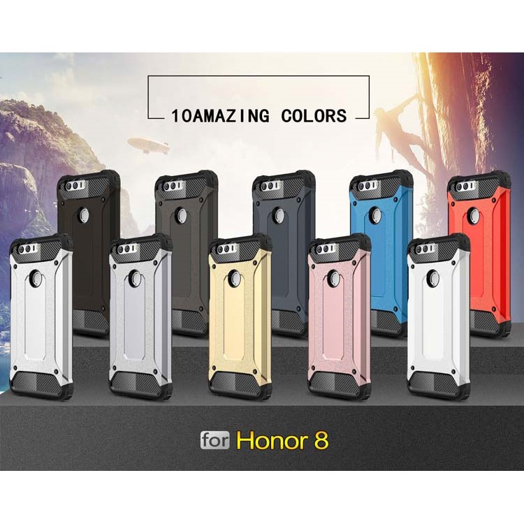 Armor Guard Plastic + TPU Hybrid Case for Huawei Honor 8 - Black-3