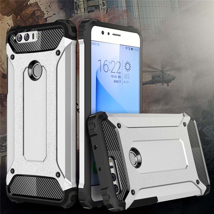 Armor Guard Plastic + TPU Hybrid Cover for Huawei Honor 8 - White-2