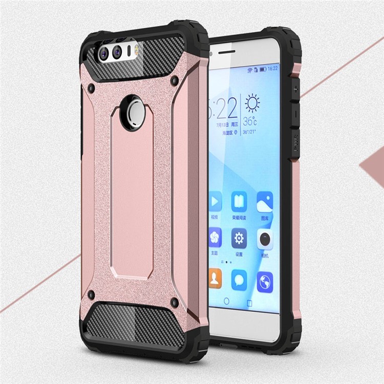 Armor Guard Plastic + TPU Hybrid Back Shell for Huawei Honor 8 - Rose Gold-1