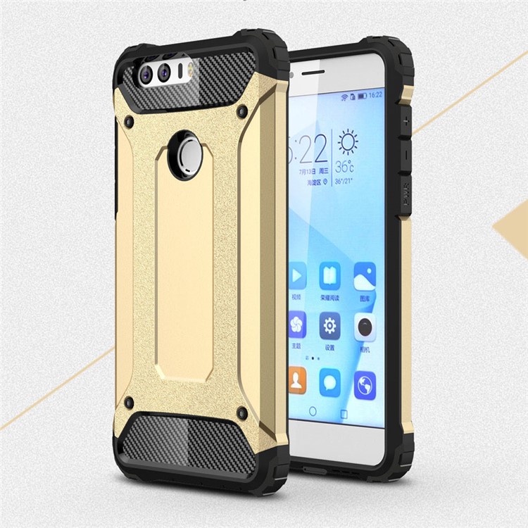 Armor Guard Plastic + TPU Combo Case for Huawei Honor 8 - Gold-1