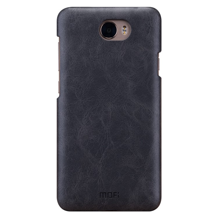 MOFI Leather Coated Hard PC Back Case for Huawei Y5II / Y5 II / Honor 5 - Black-1