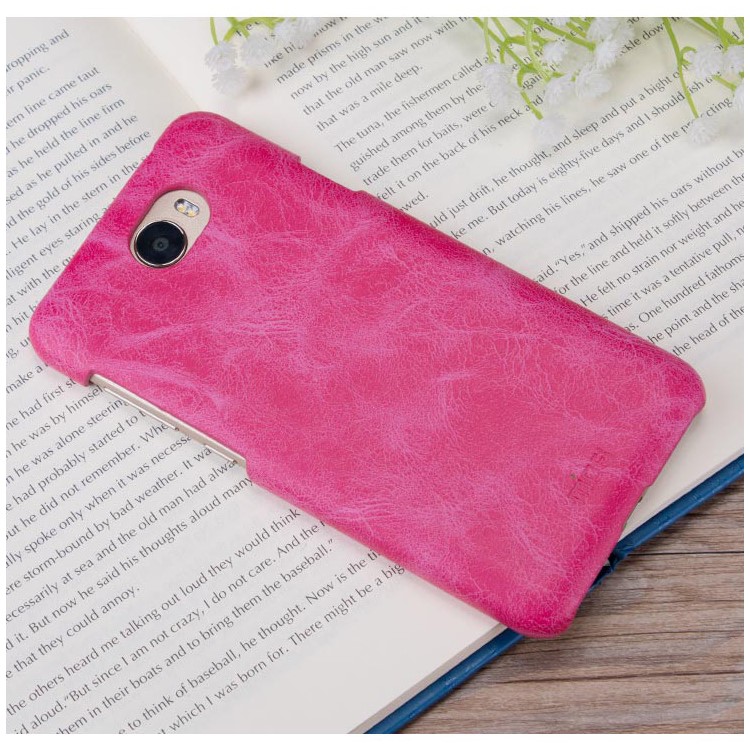 MOFI Leather Coated Hard PC Back Shell for Huawei Y5II / Y5 II / Honor 5 - Rose-2