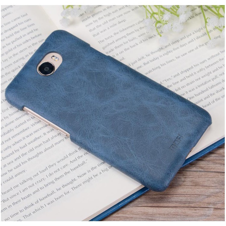 MOFI Leather Coated Hard PC Phone Case for Huawei Y5II / Y5 II / Honor 5 - Blue-2
