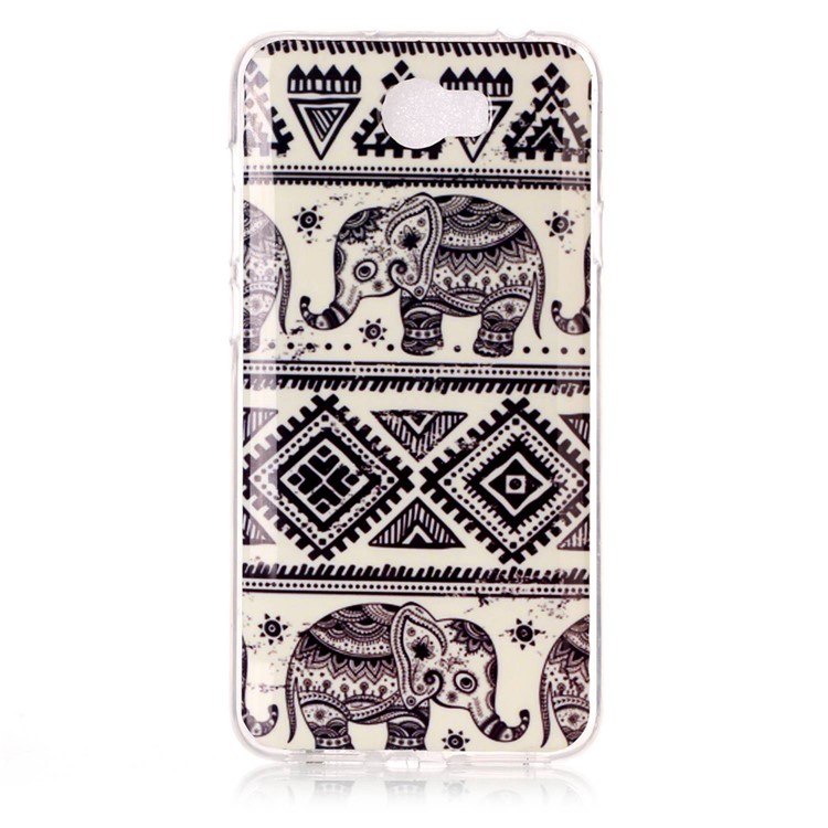 Soft IMD TPU Shell for Y5II / Y5 II - Elephant and Geometric Pattern-1