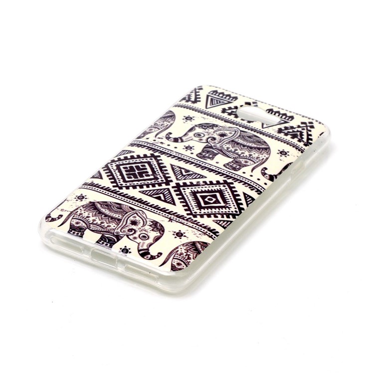 Soft IMD TPU Shell for Y5II / Y5 II - Elephant and Geometric Pattern-2