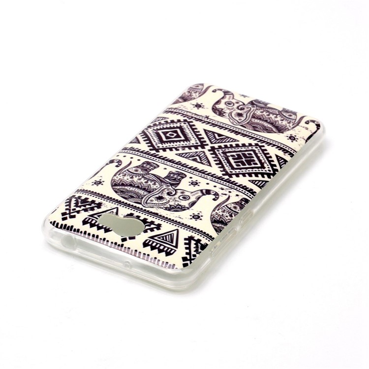 Soft IMD TPU Shell for Y5II / Y5 II - Elephant and Geometric Pattern-3