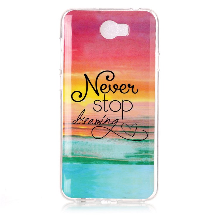 Soft IMD TPU Phone Case for Y5II / Y5 II - Quote Never Stop Dreaming-1