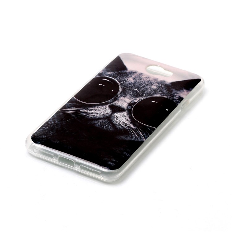 Soft IMD TPU Cover for Y5II / Y5 II - Adorable Cat Wearing Glasses-2