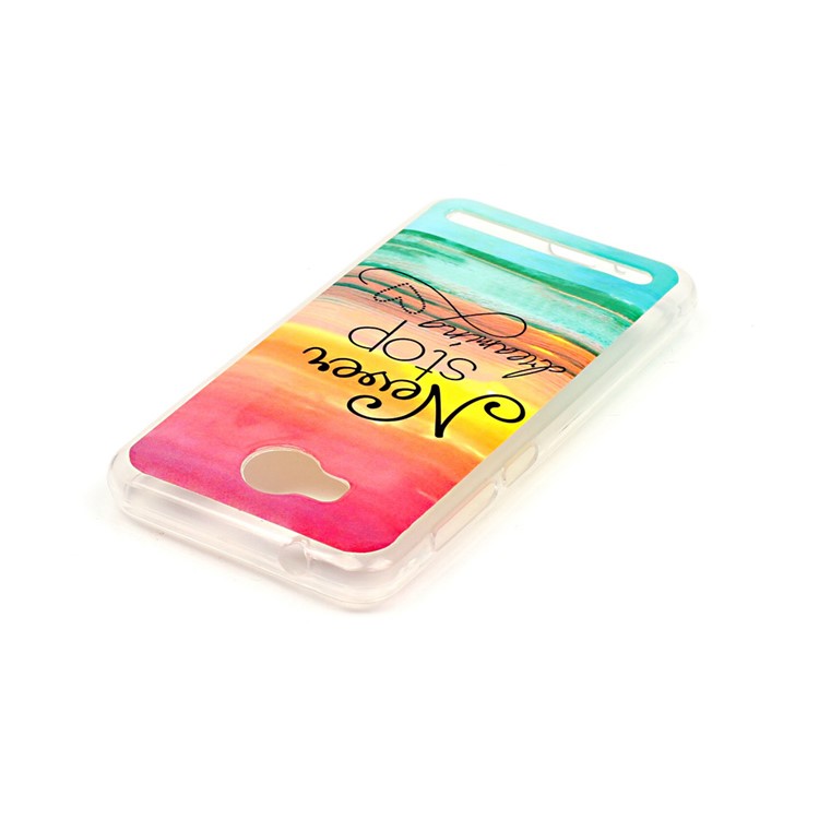 Flexible IMD TPU Cover for Huawei Y3 II / Y3II - Quote Never Stop Dreaming-3