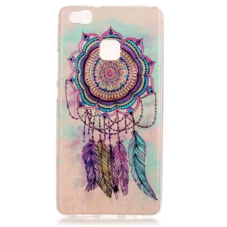 Soft IMD TPU Back Case for Huawei P9 Lite - Feather Dream Catcher-1