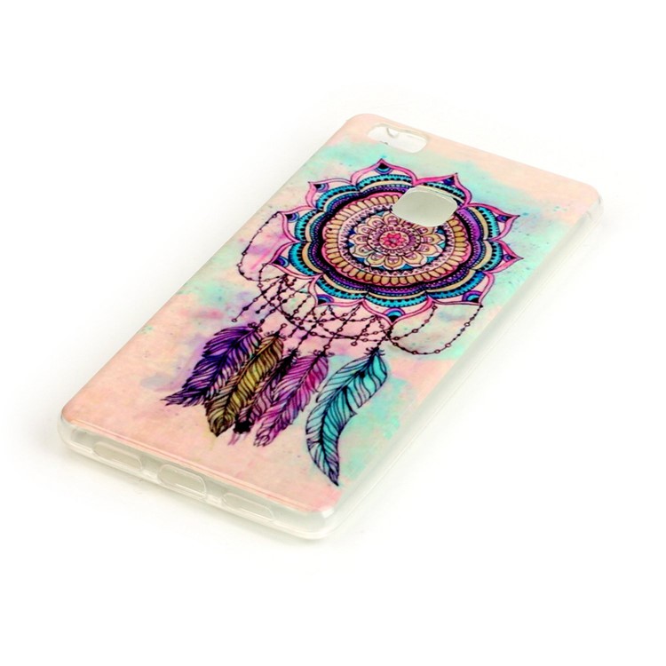 Soft IMD TPU Back Case for Huawei P9 Lite - Feather Dream Catcher-2