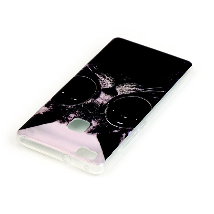 Soft IMD TPU Shell Case for Huawei P9 Lite - Adorable Cat Wearing Glasses-3