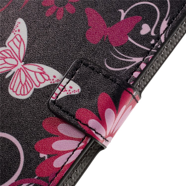 Pattern Printing Wallet Leather Stand Case for Huawei Y6 Pro / Enjoy 5 - Butterfly and Flower-10