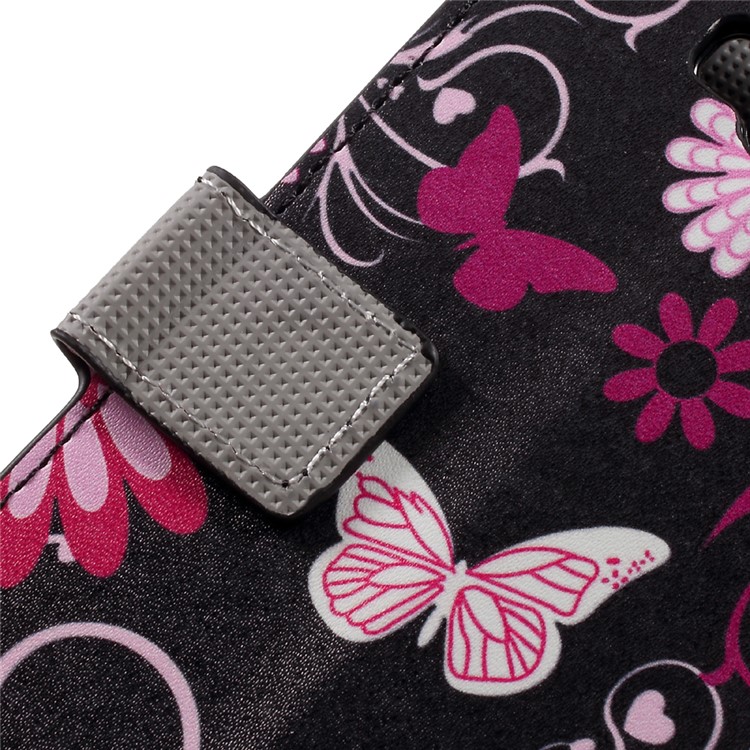 Pattern Printing Wallet Leather Stand Case for Huawei Y6 Pro / Enjoy 5 - Butterfly and Flower-11