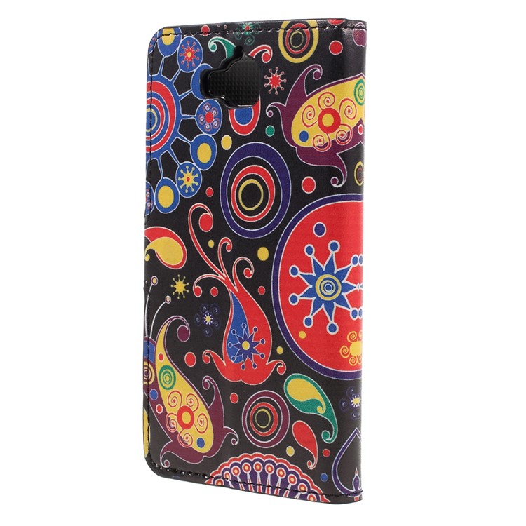 Pattern Printing Wallet Leather Stand Cover for Huawei Y6 Pro / Enjoy 5 - Paisley Pattern-2