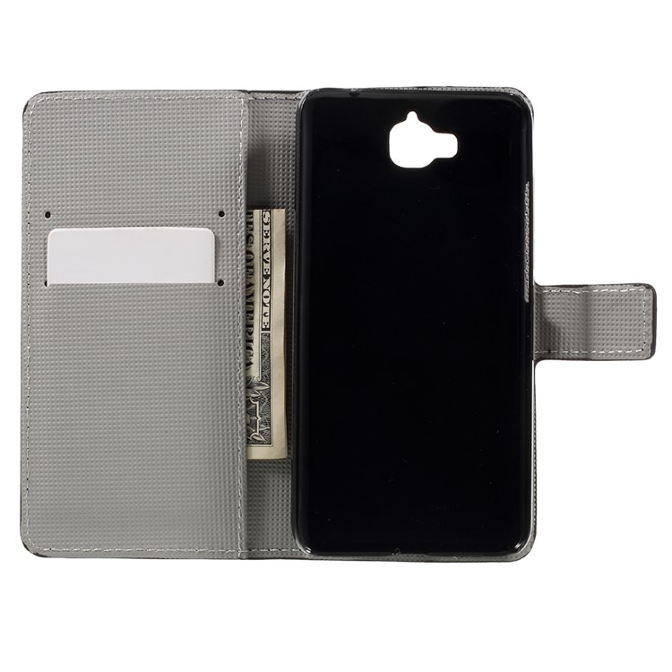 Pattern Printing Wallet Leather Stand Cover for Huawei Y6 Pro / Enjoy 5 - Paisley Pattern-6