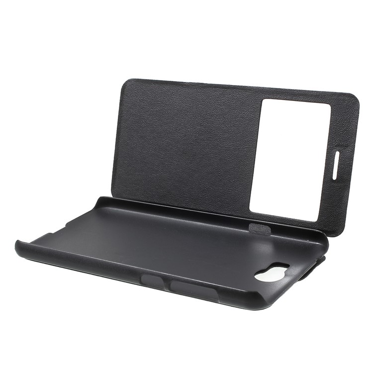 View Window Leather Case for Honor Y5II / Y5 II / Honor 5 - Black-5