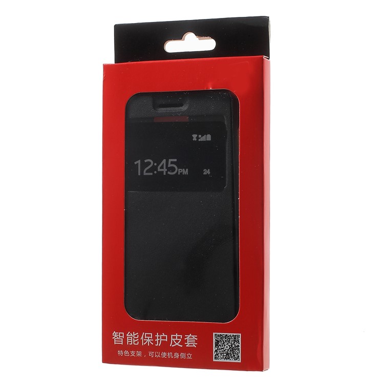View Window Leather Case for Honor Y5II / Y5 II / Honor 5 - Black-9