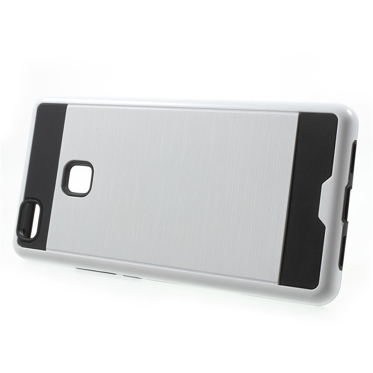 Detachable Brushed PC + Soft TPU Hybrid Back Case for Huawei P9 Lite / G9 Lite - White-2