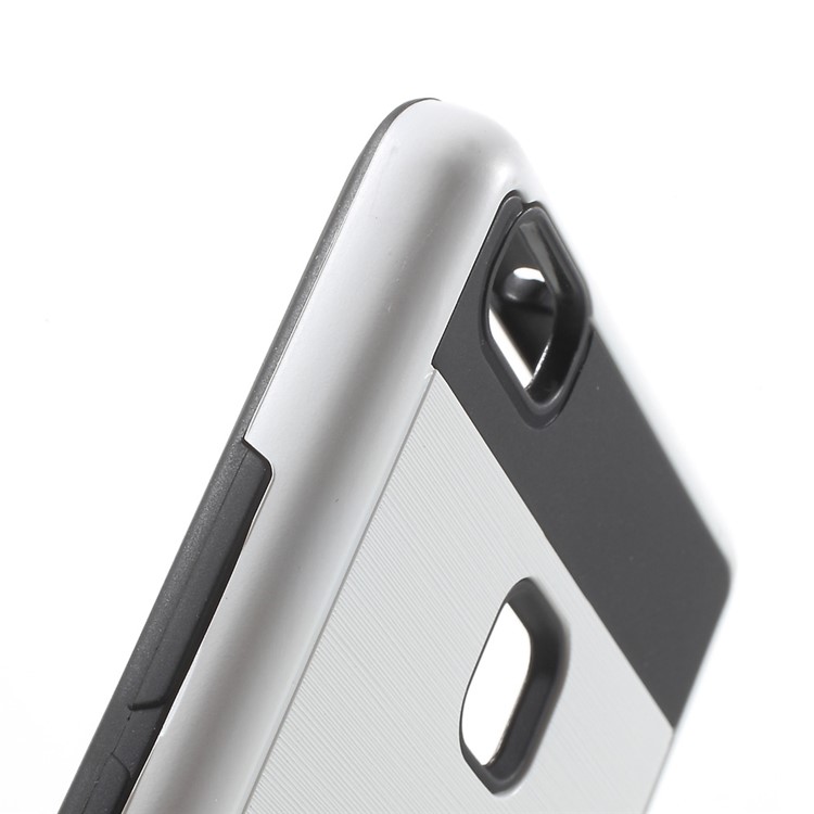Detachable Brushed PC + Soft TPU Hybrid Back Case for Huawei P9 Lite / G9 Lite - White-5