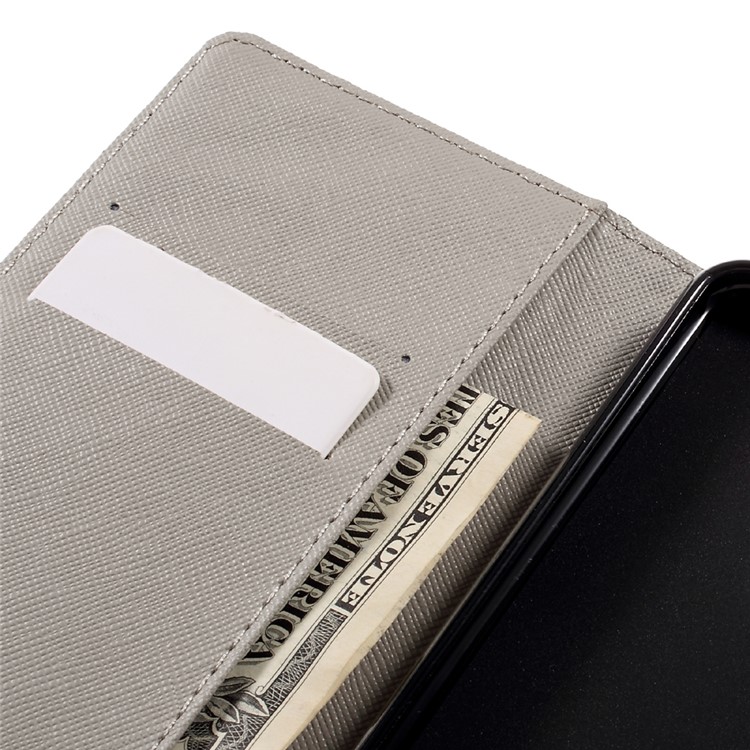Patterned Leather Wallet Case for Huawei Honor 8 - Angry Face and Warning Words-10