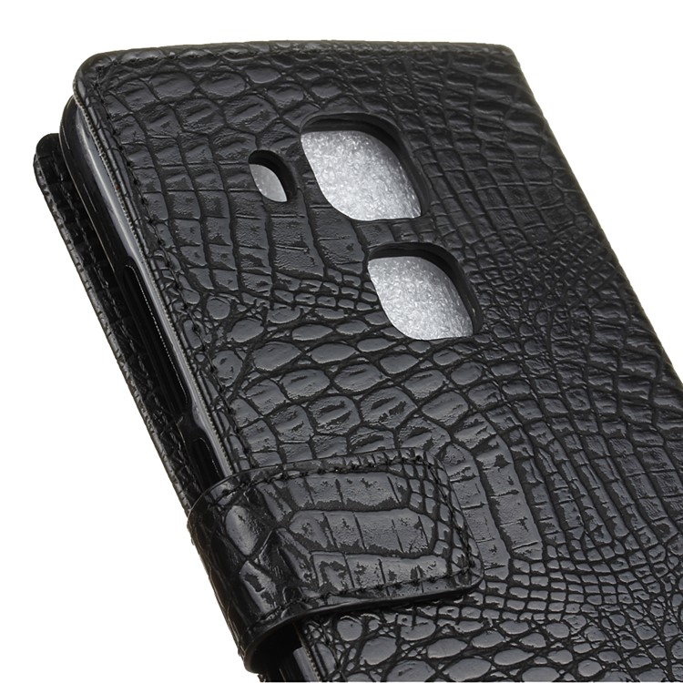 For Huawei Nova Plus / G9 Plus / Maimang 5 Crocodile Texture Leather Wallet Stand Case - Black-3
