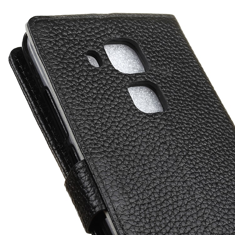 For Huawei Nova Plus / G9 Plus / Maimang 5 Litchi Texture Genuine Leather Wallet Stand Case - Black-3