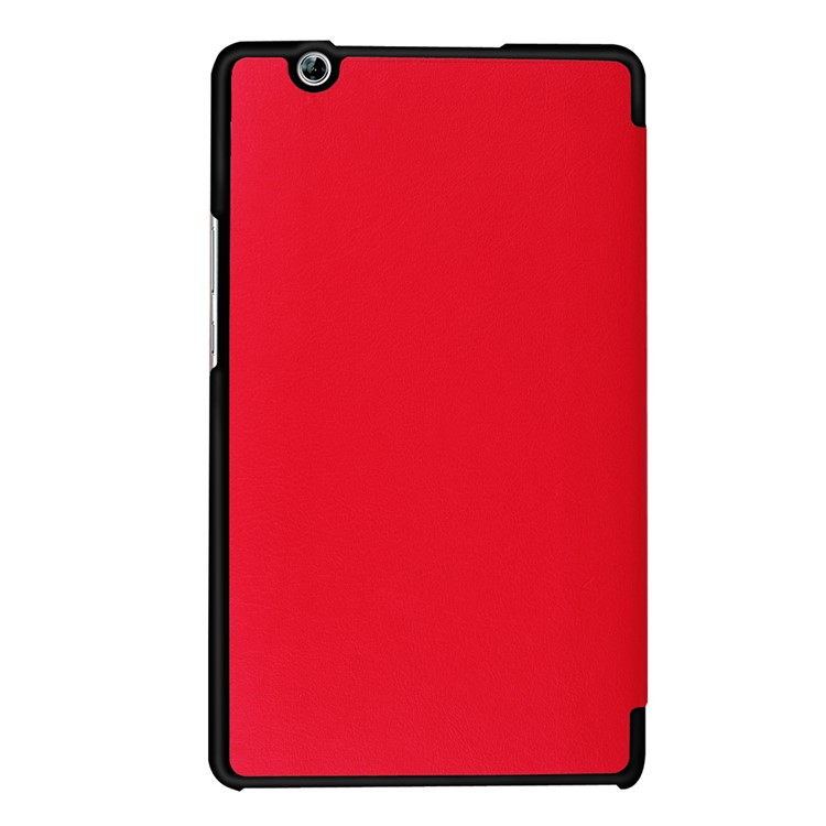 Tri-fold Stand Leather Case Cover for Huawei MediaPad M3 8.4 - Red-3