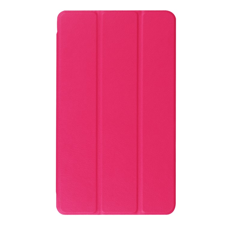 Tri-fold Stand Leather Cover Case for Huawei MediaPad M3 8.4 - Rose-2