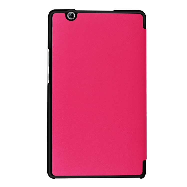 Tri-fold Stand Leather Cover Case for Huawei MediaPad M3 8.4 - Rose-3