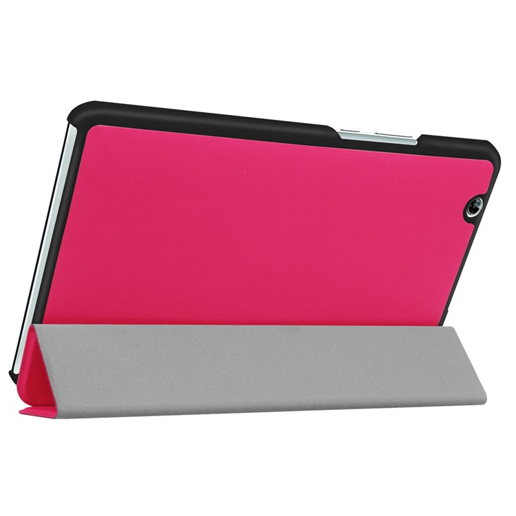 Tri-fold Stand Leather Cover Case for Huawei MediaPad M3 8.4 - Rose-4