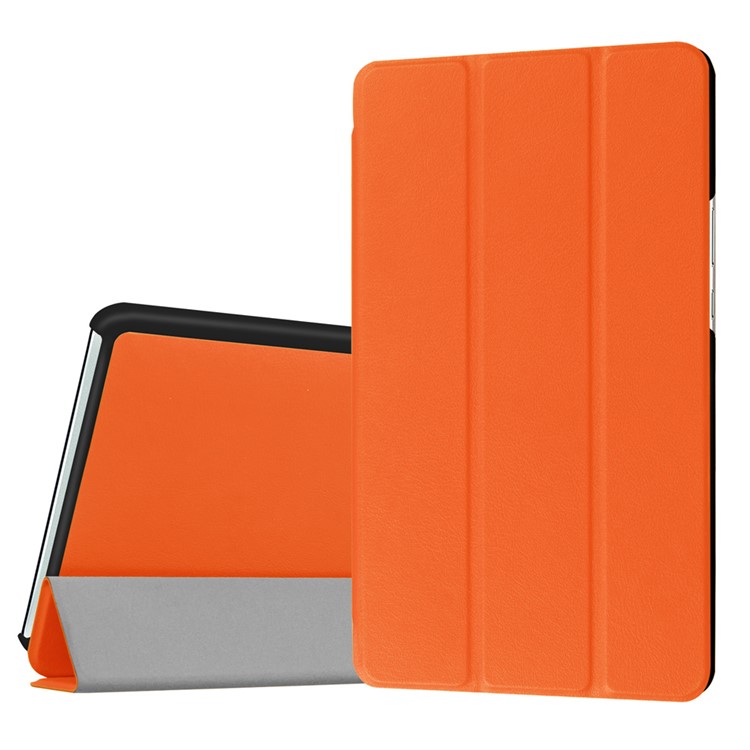 Leather Cover with Tri-fold Stand for Huawei MediaPad M3 8.4 - Orange-1