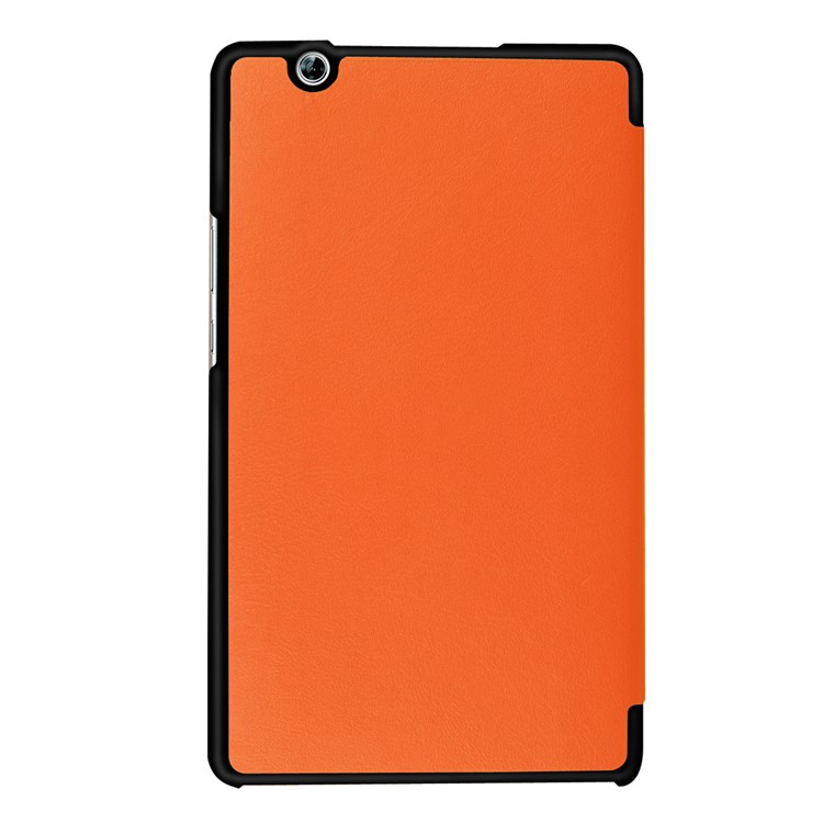 Leather Cover with Tri-fold Stand for Huawei MediaPad M3 8.4 - Orange-3