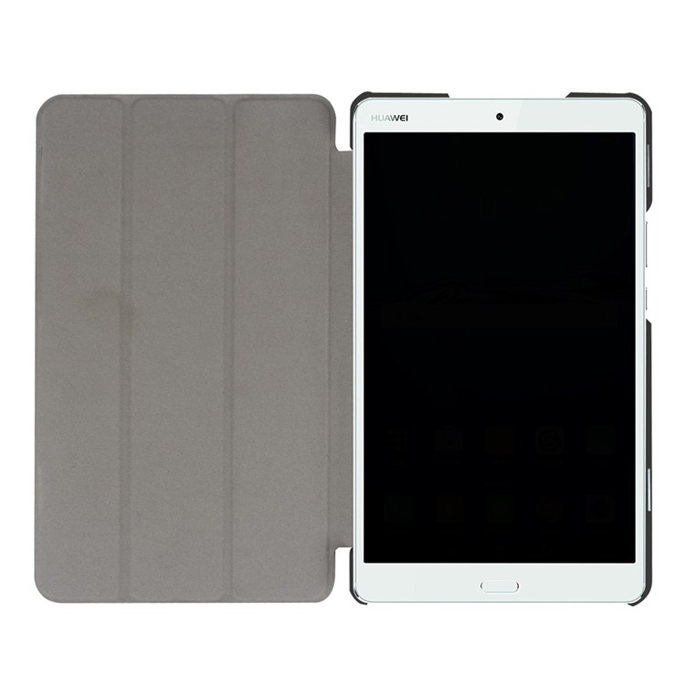 Leather Cover with Tri-fold Stand for Huawei MediaPad M3 8.4 - Orange-7