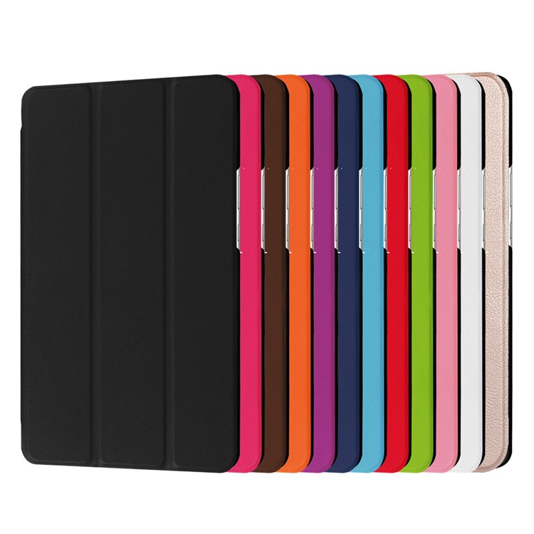 Leather Cover with Tri-fold Stand for Huawei MediaPad M3 8.4 - Orange-9